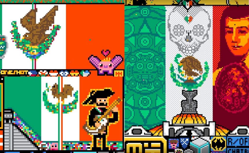 El ajolote y Sor Juana destacan en el Mural de Reddit Place